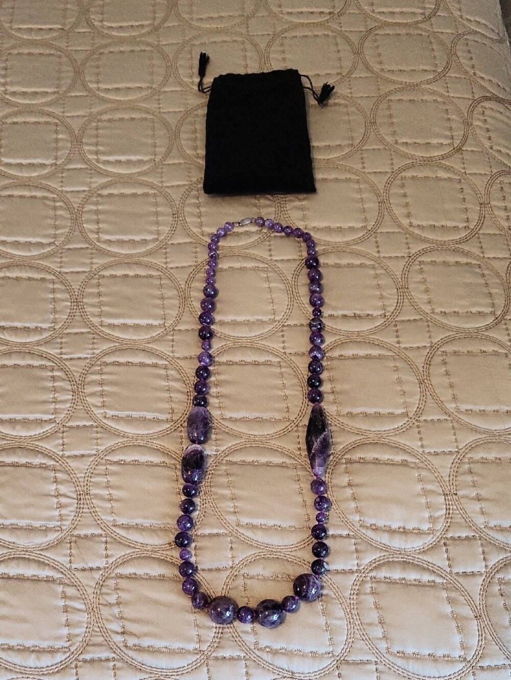 JTV Purple Amethyst Beaded Necklace